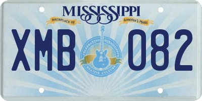 MS license plate XMB082