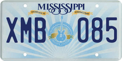 MS license plate XMB085