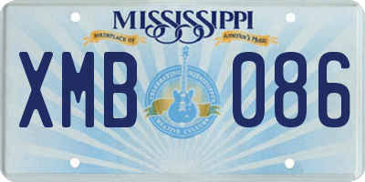 MS license plate XMB086