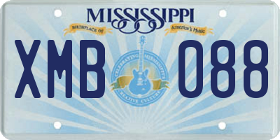 MS license plate XMB088