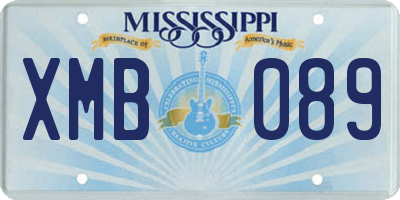 MS license plate XMB089