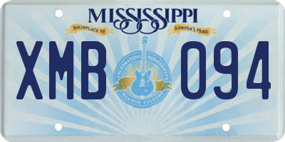 MS license plate XMB094