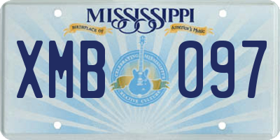 MS license plate XMB097