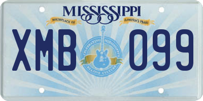 MS license plate XMB099