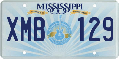 MS license plate XMB129