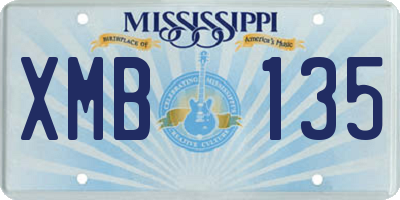 MS license plate XMB135