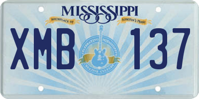 MS license plate XMB137