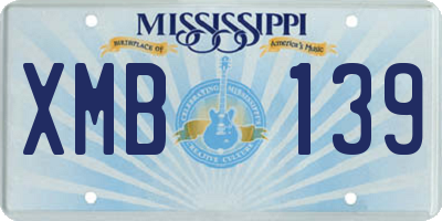 MS license plate XMB139
