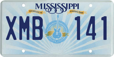 MS license plate XMB141