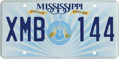 MS license plate XMB144