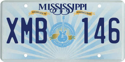MS license plate XMB146