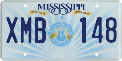 MS license plate XMB148
