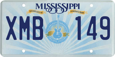 MS license plate XMB149