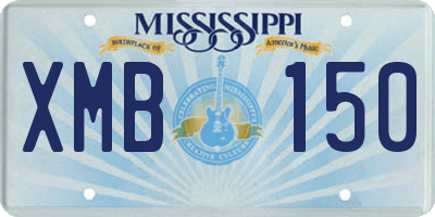 MS license plate XMB150