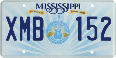 MS license plate XMB152