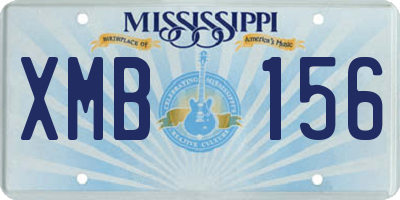 MS license plate XMB156