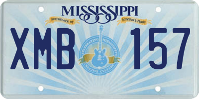 MS license plate XMB157