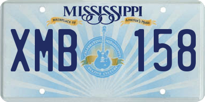 MS license plate XMB158