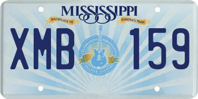 MS license plate XMB159