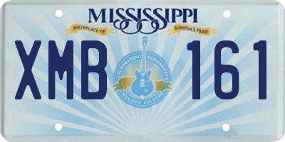 MS license plate XMB161