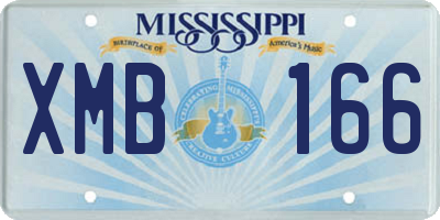 MS license plate XMB166