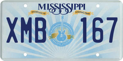 MS license plate XMB167