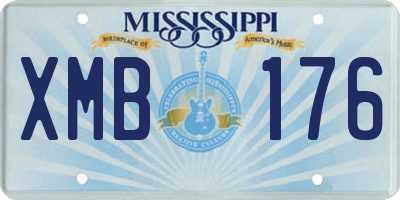 MS license plate XMB176