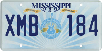 MS license plate XMB184