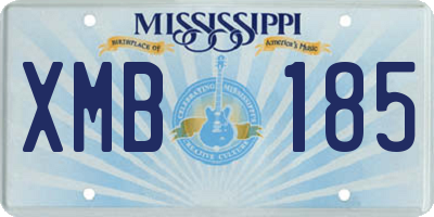 MS license plate XMB185
