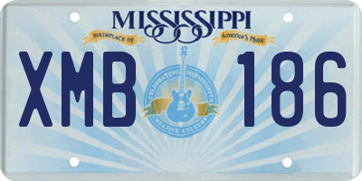 MS license plate XMB186