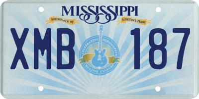 MS license plate XMB187