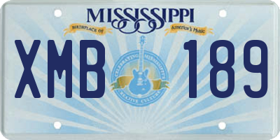 MS license plate XMB189