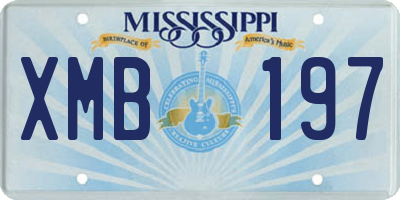 MS license plate XMB197