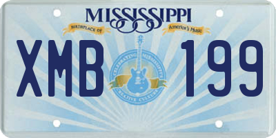 MS license plate XMB199
