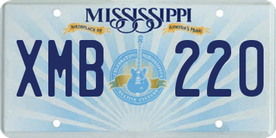 MS license plate XMB220