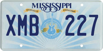 MS license plate XMB227