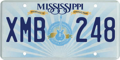 MS license plate XMB248