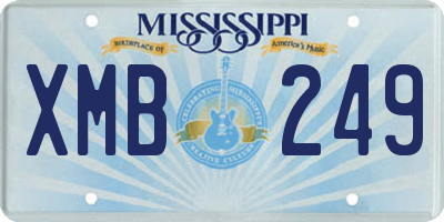 MS license plate XMB249