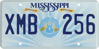 MS license plate XMB256
