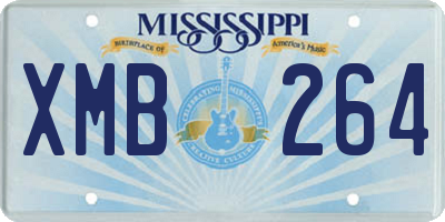 MS license plate XMB264