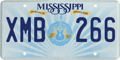 MS license plate XMB266
