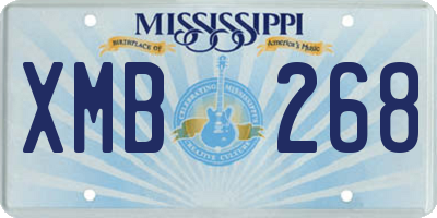 MS license plate XMB268
