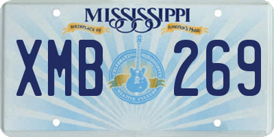 MS license plate XMB269