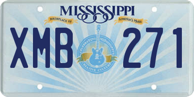 MS license plate XMB271