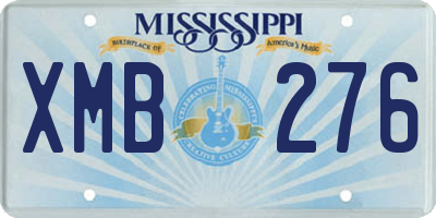 MS license plate XMB276