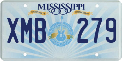 MS license plate XMB279