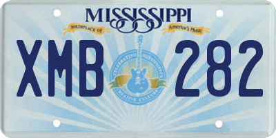 MS license plate XMB282