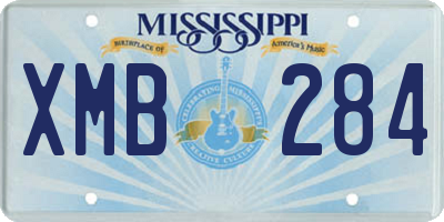MS license plate XMB284