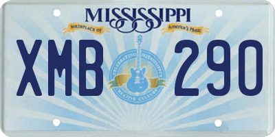 MS license plate XMB290
