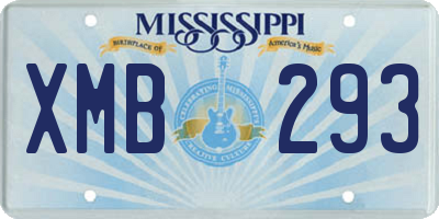 MS license plate XMB293
